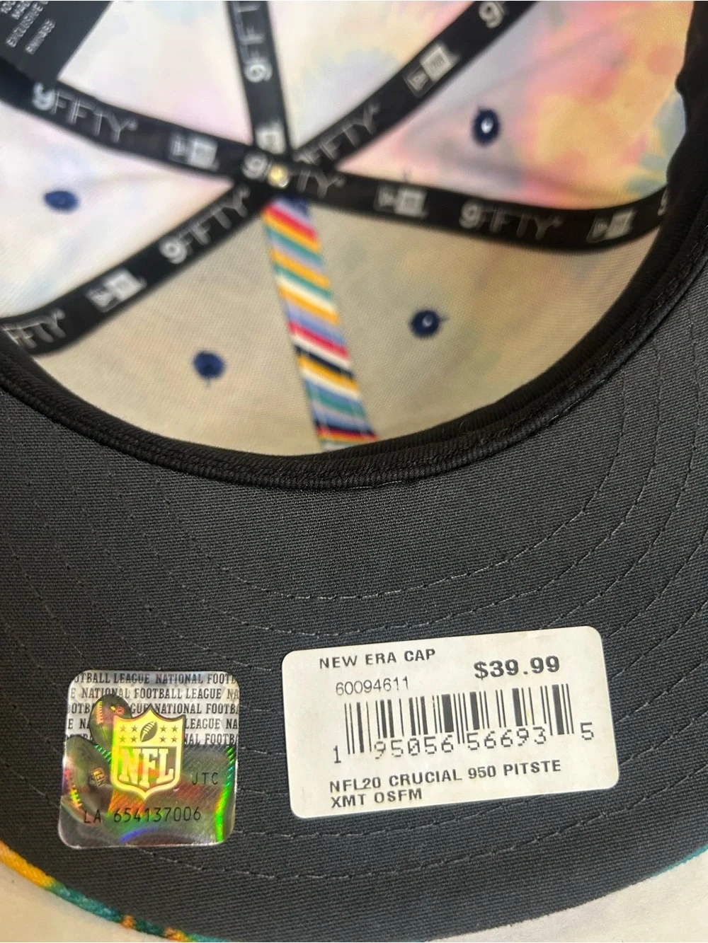 New Era Kids Pittsburgh Steelers Tie-Dye Snapback Hat - Yellow Blue Pink Orange